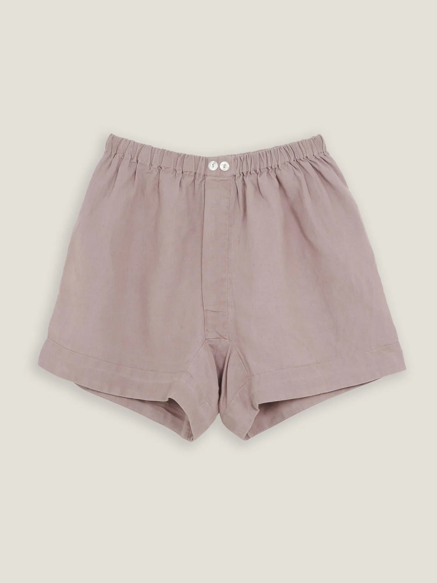 100% Linen shorts in Rosa