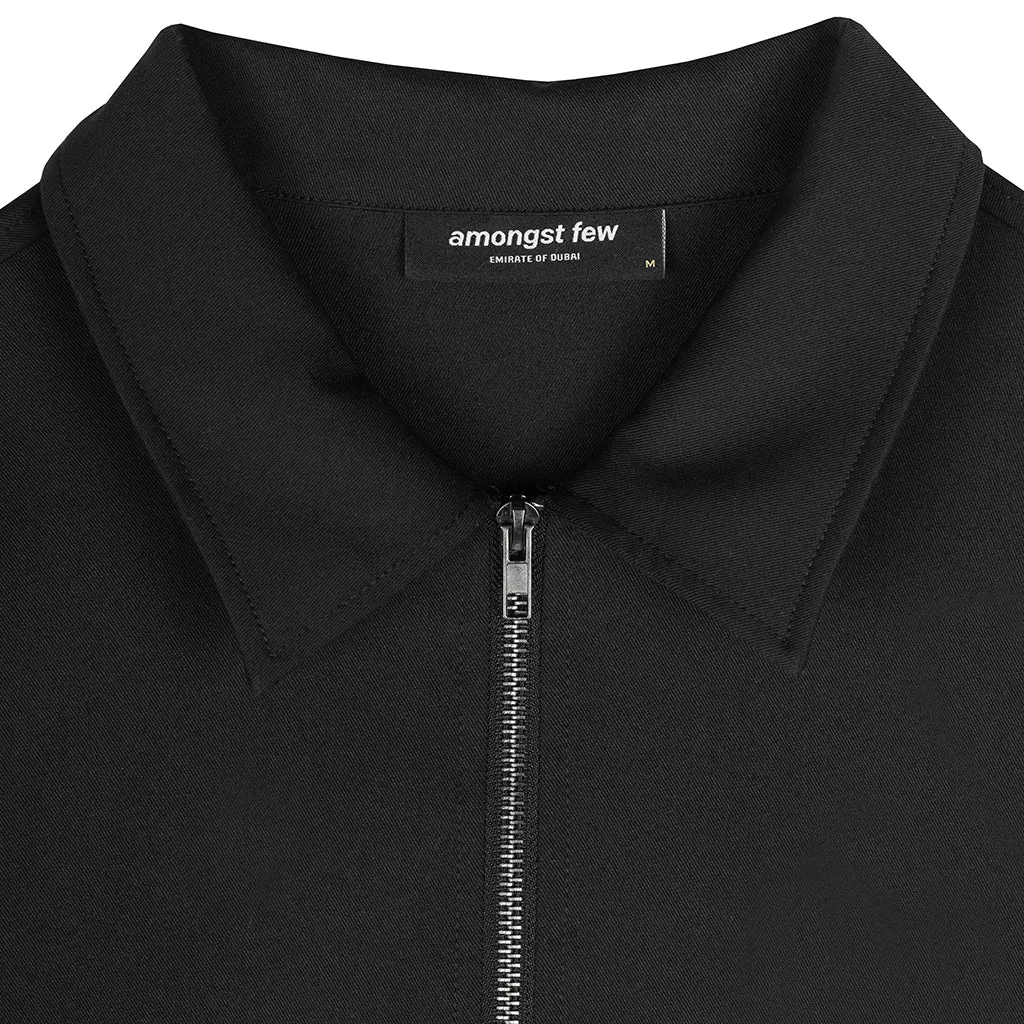 amongst few -  Sport Quarter Zip Jacket (Black)