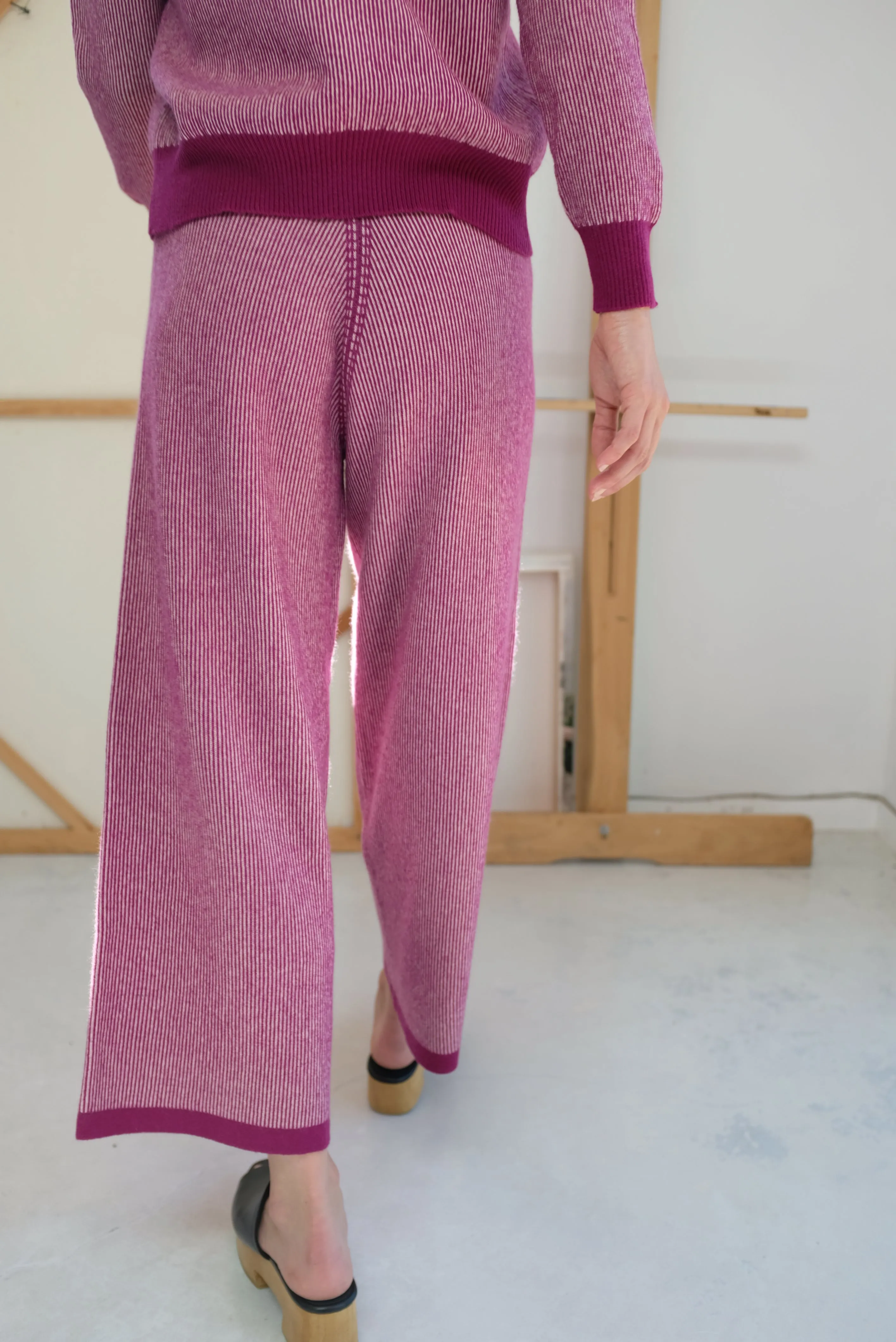 Beklina Cashmere Ribbed Trouser Baya/Petal
