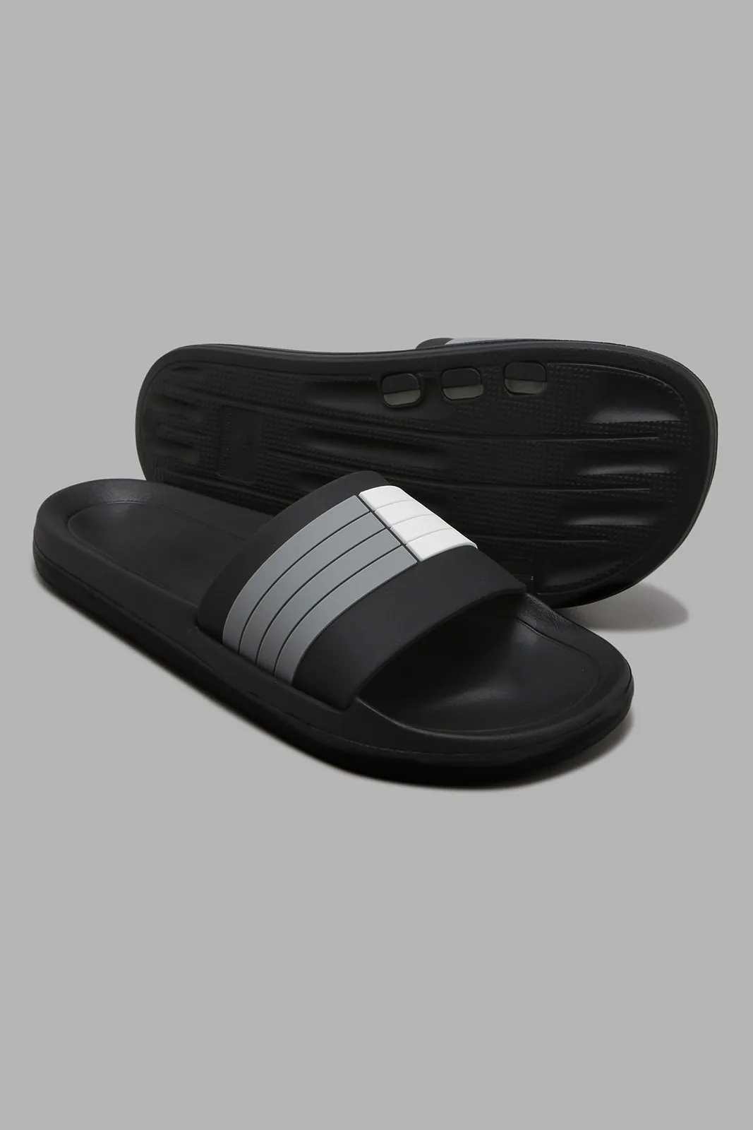 Black Striped Slide