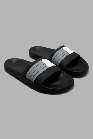 Black Striped Slide