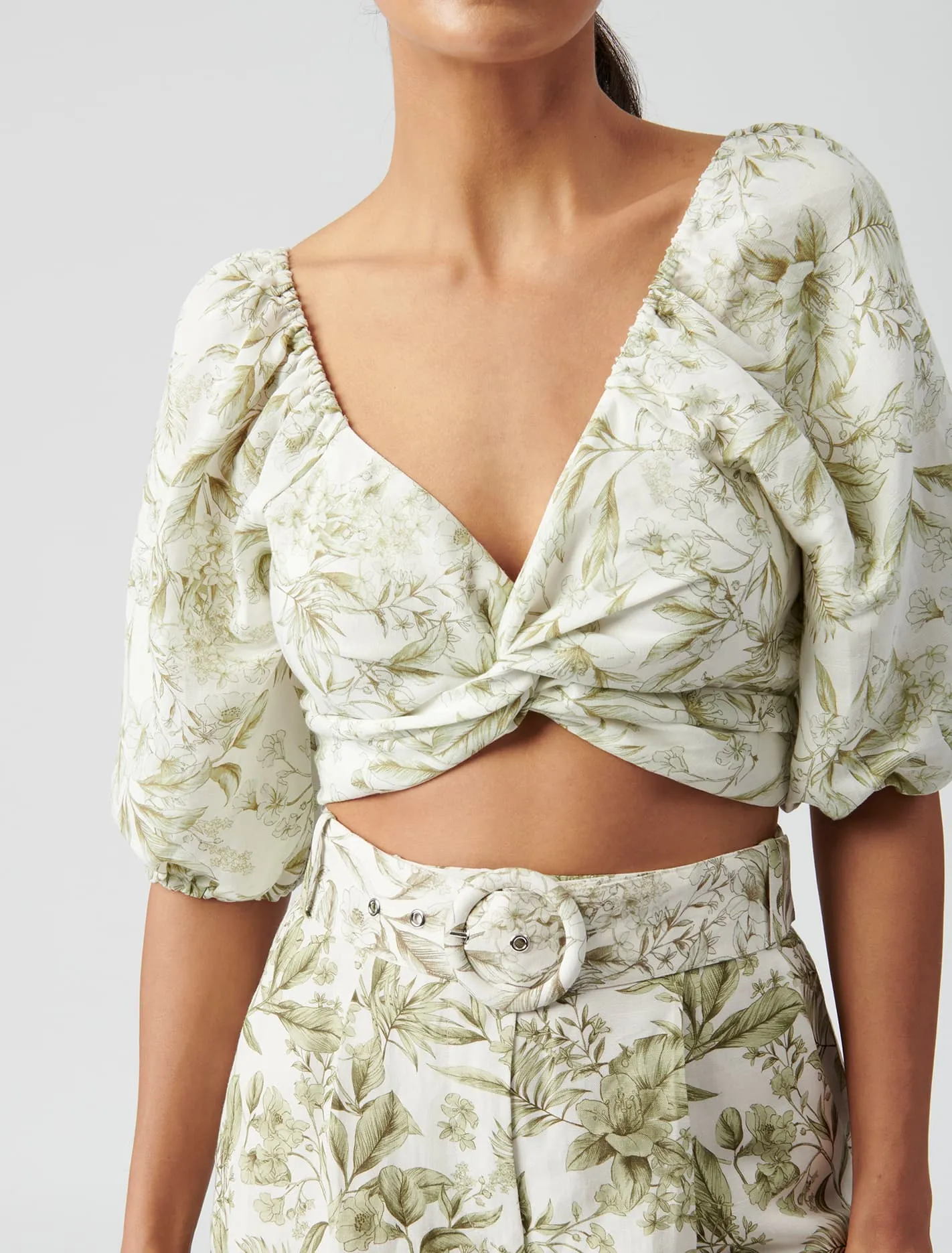 Charlotte Linen Wrap Co-Ord Top