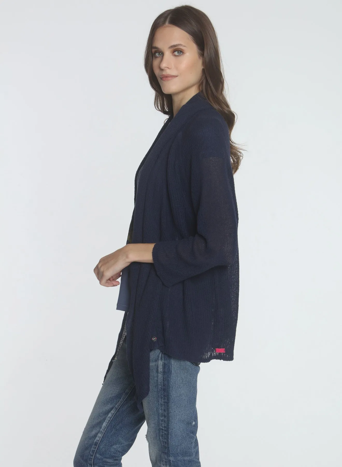Chelsea Rib Cardigan - Navy