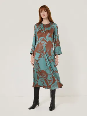 Collage Stitch Detail Dress | Blue