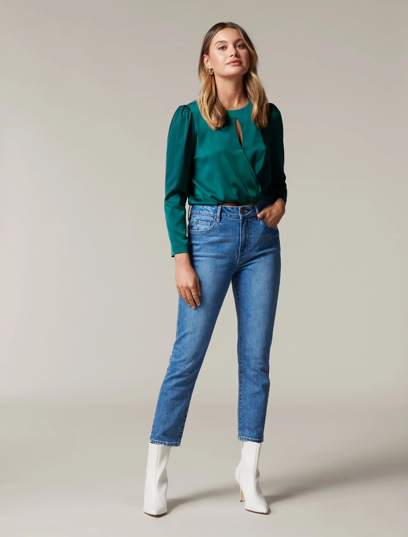 Daniella Satin Wrap Top