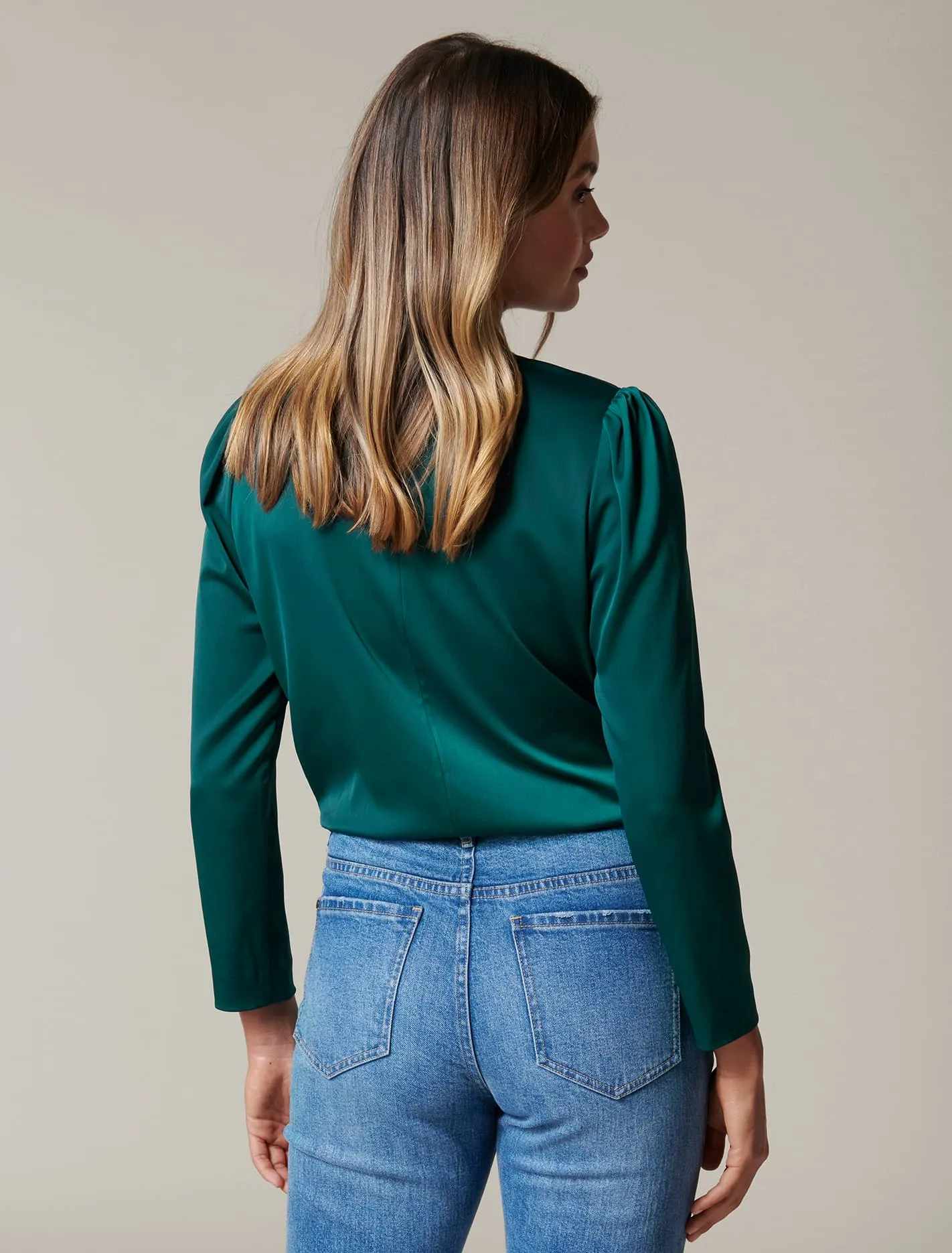 Daniella Satin Wrap Top