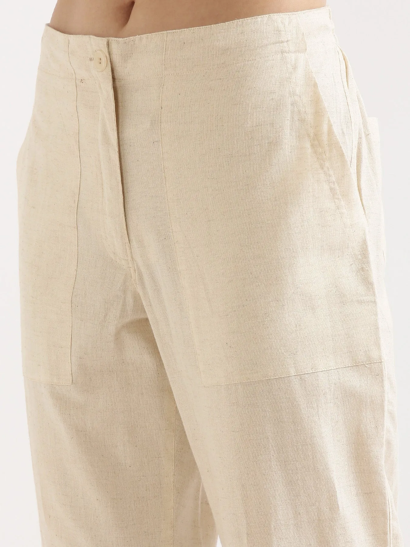 Ecru Airy Linen Pants
