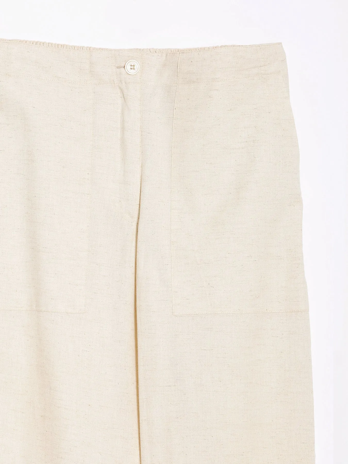 Ecru Airy Linen Pants