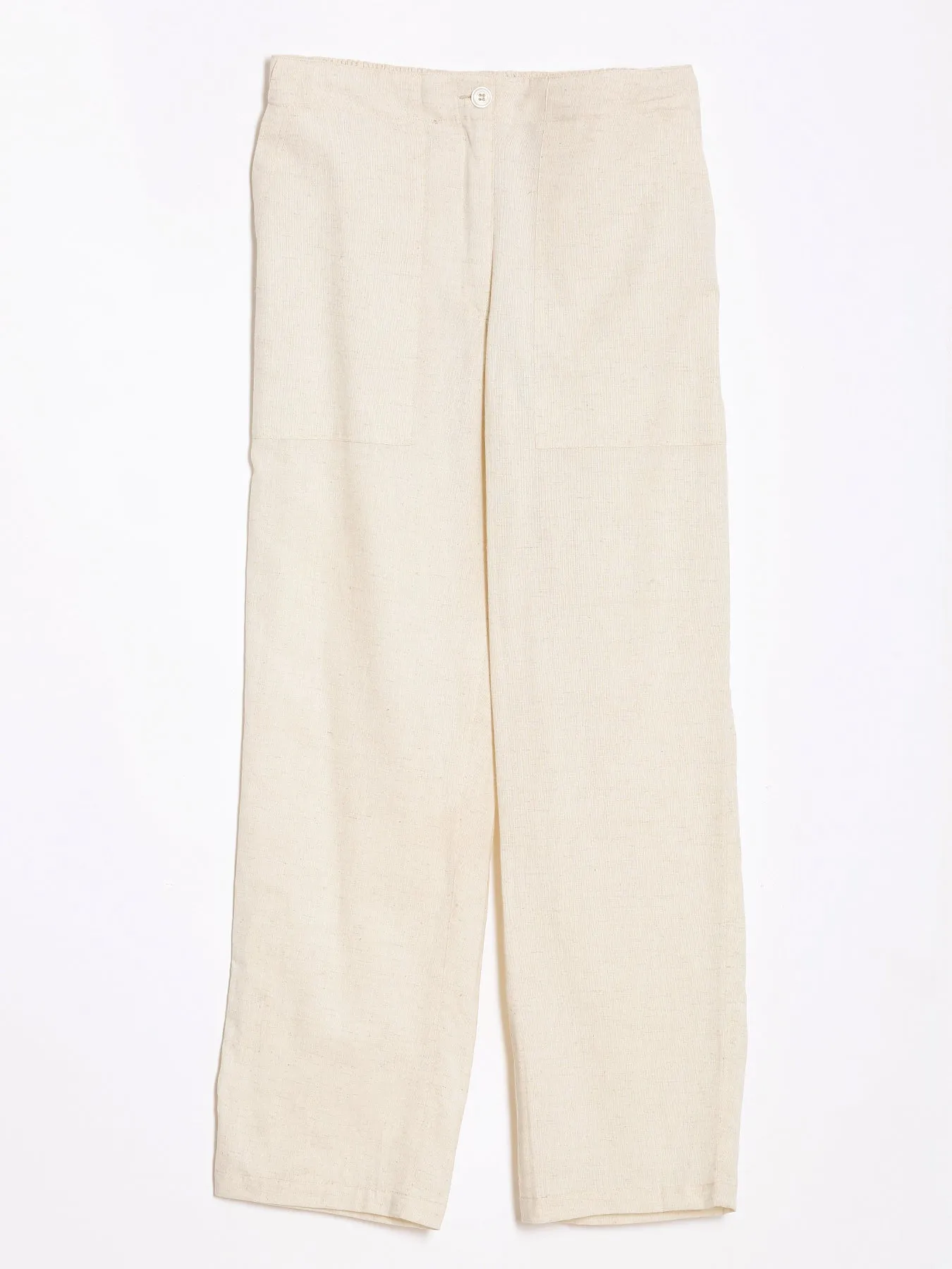 Ecru Airy Linen Pants
