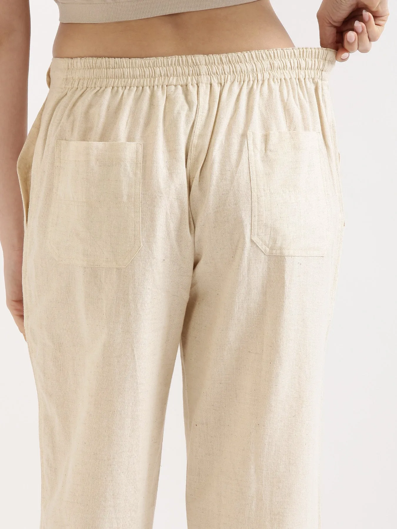 Ecru Airy Linen Pants