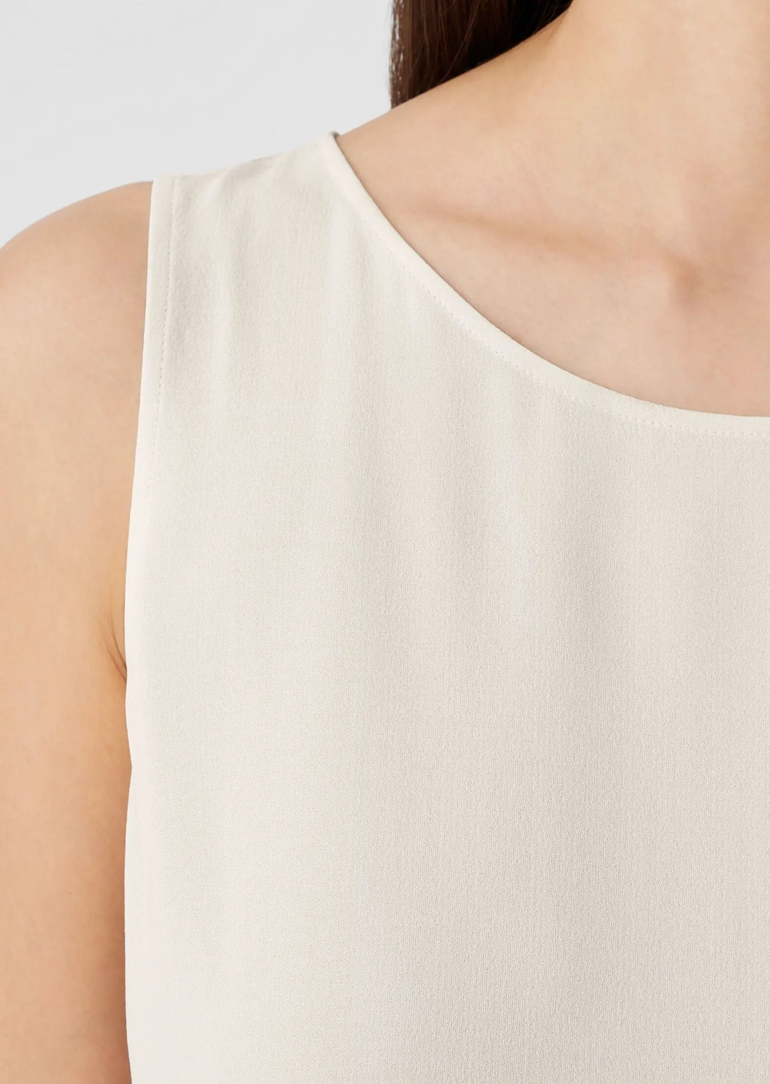 Eileen Fisher - Silk Scoop Neck Long Tank