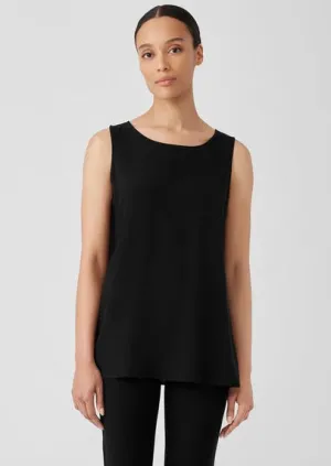 Eileen Fisher - Silk Scoop Neck Long Tank