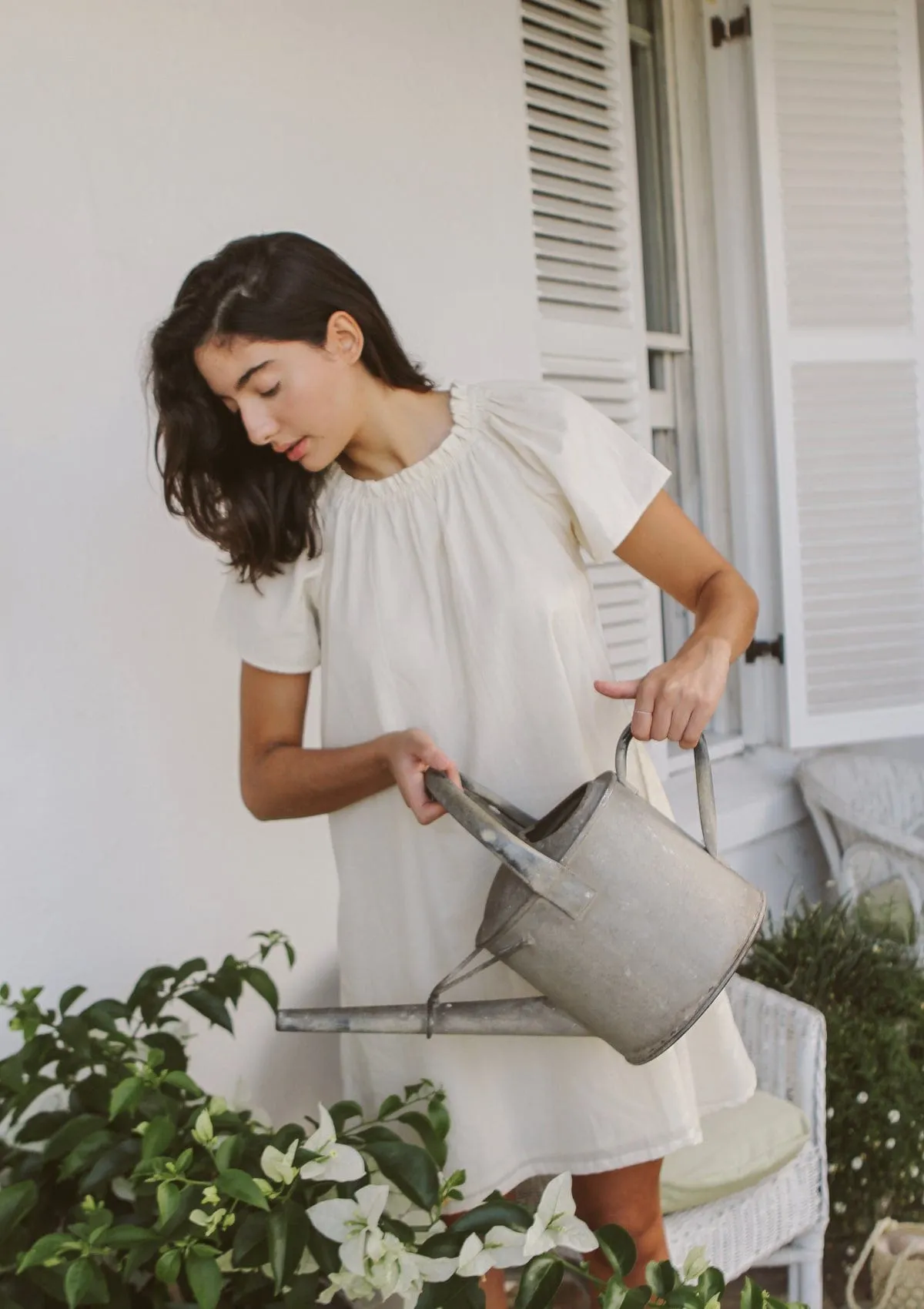 Enid House Dress | Natural Dobby