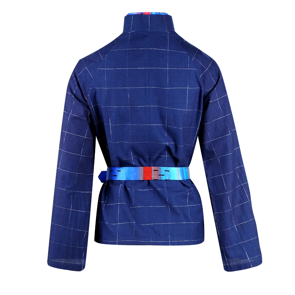 【EXPLORER】Red-White-Blue Satin Indigo Shirt (紅白藍)