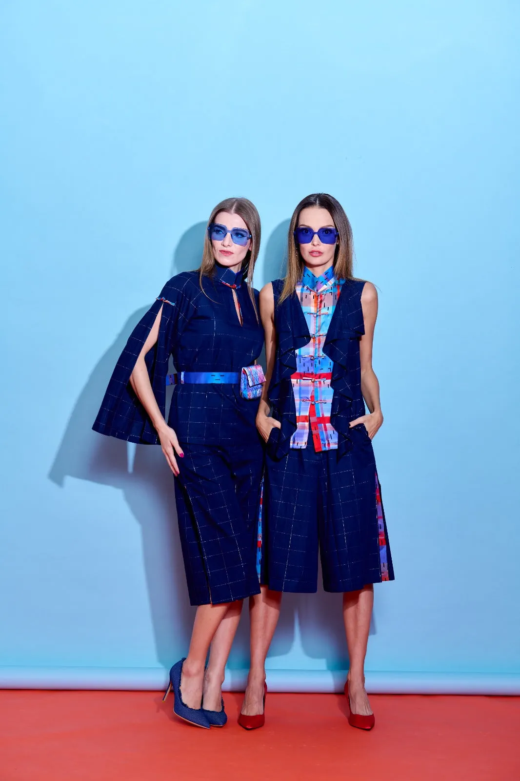 【EXPLORER】Red-White-Blue Satin Indigo Shirt (紅白藍)