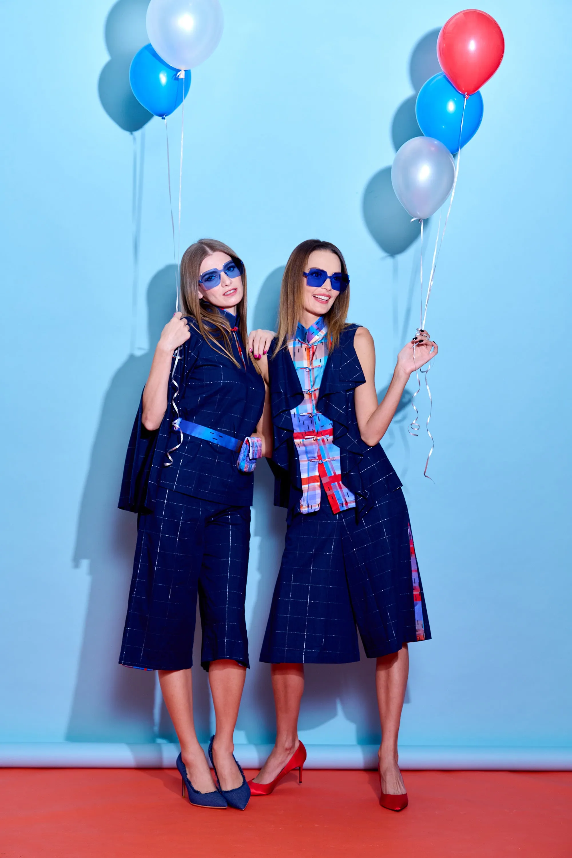 【EXPLORER】Red-White-Blue Satin Indigo Shirt (紅白藍)