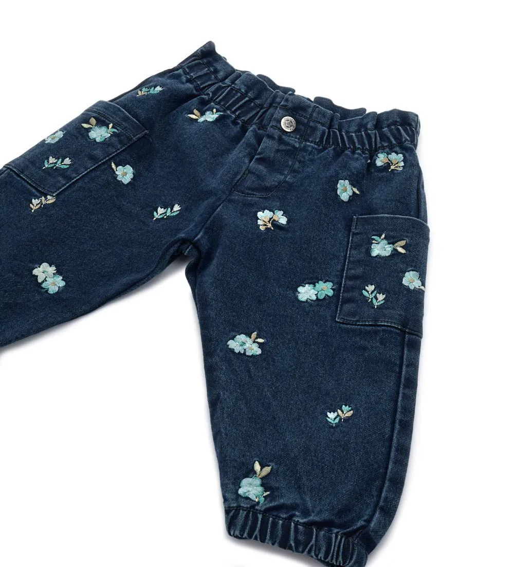 FLORAL SPARK SNAP JEANS