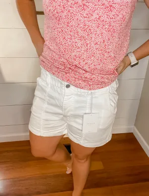 Kancan White Paperbag Shorts