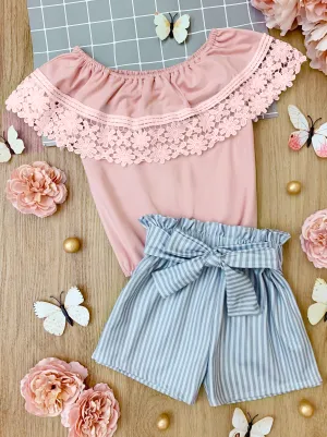 Keep It Cute Paperbag Shorts Set