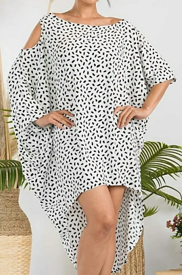 Kiss Of Life 1Pc Off Shoulder Asymmetric Dress/Blouse (2 Prints)