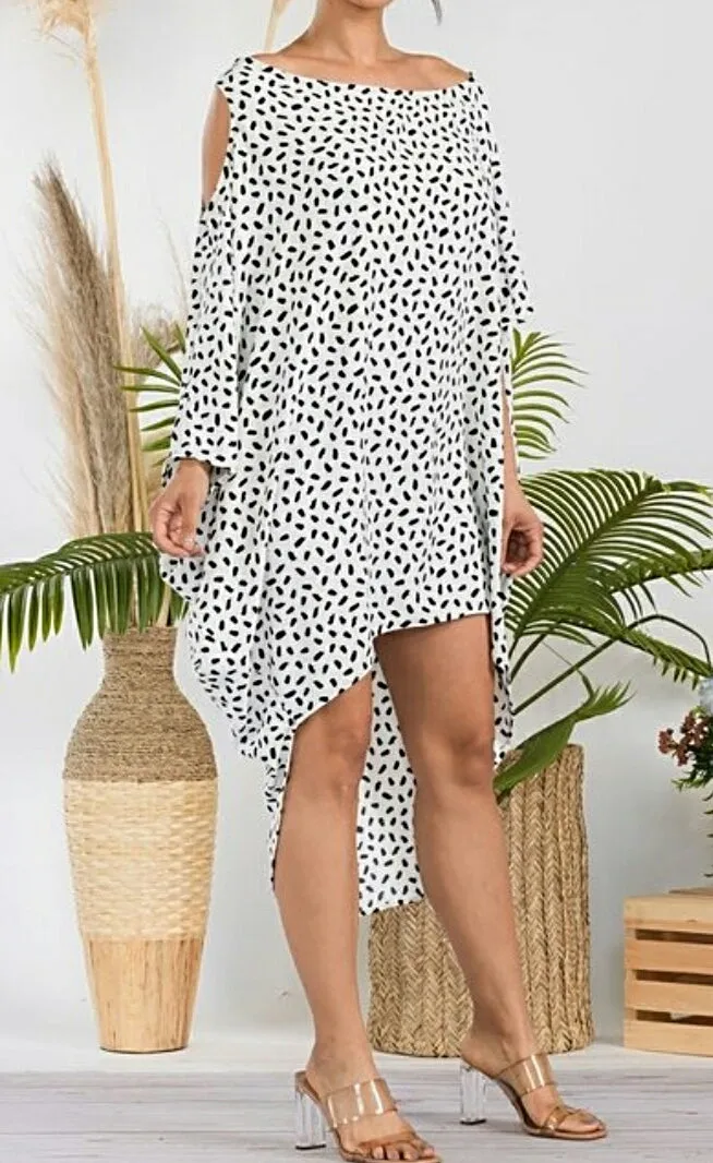 Kiss Of Life 1Pc Off Shoulder Asymmetric Dress/Blouse (2 Prints)