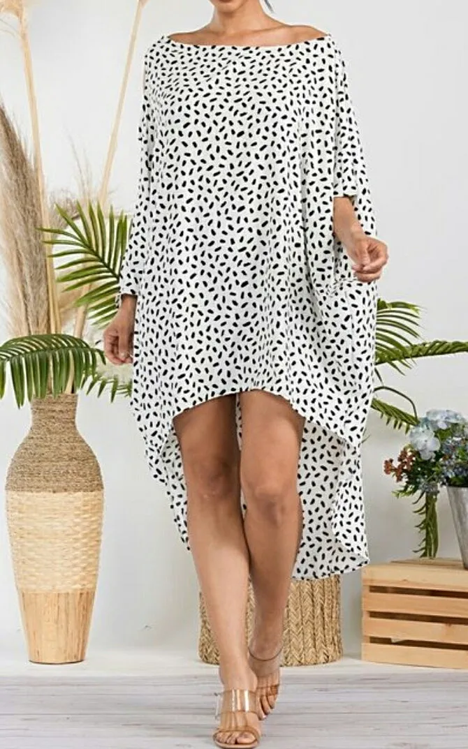 Kiss Of Life 1Pc Off Shoulder Asymmetric Dress/Blouse (2 Prints)