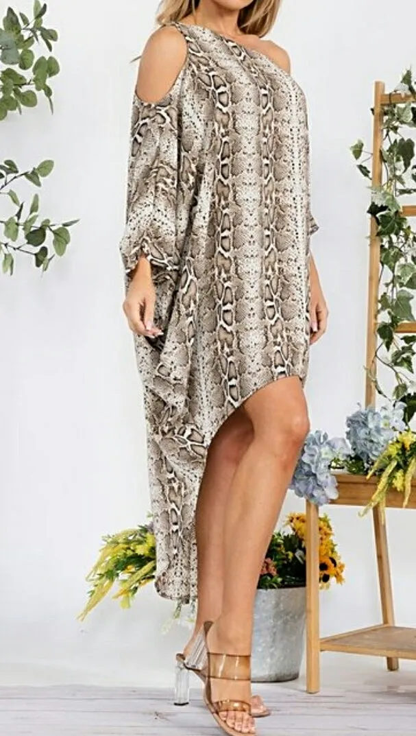 Kiss Of Life 1Pc Off Shoulder Asymmetric Dress/Blouse (2 Prints)