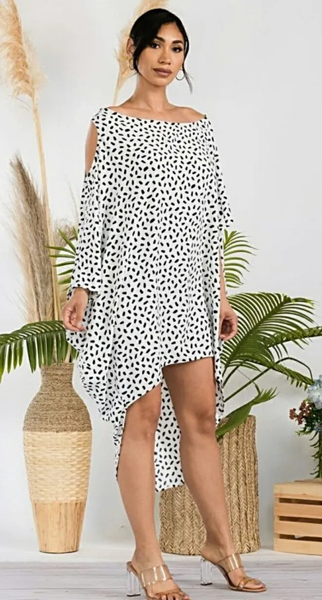 Kiss Of Life 1Pc Off Shoulder Asymmetric Dress/Blouse (2 Prints)