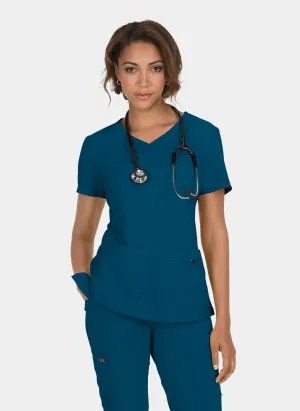 Koi Basics Katie Scrub Top -  Caribbean