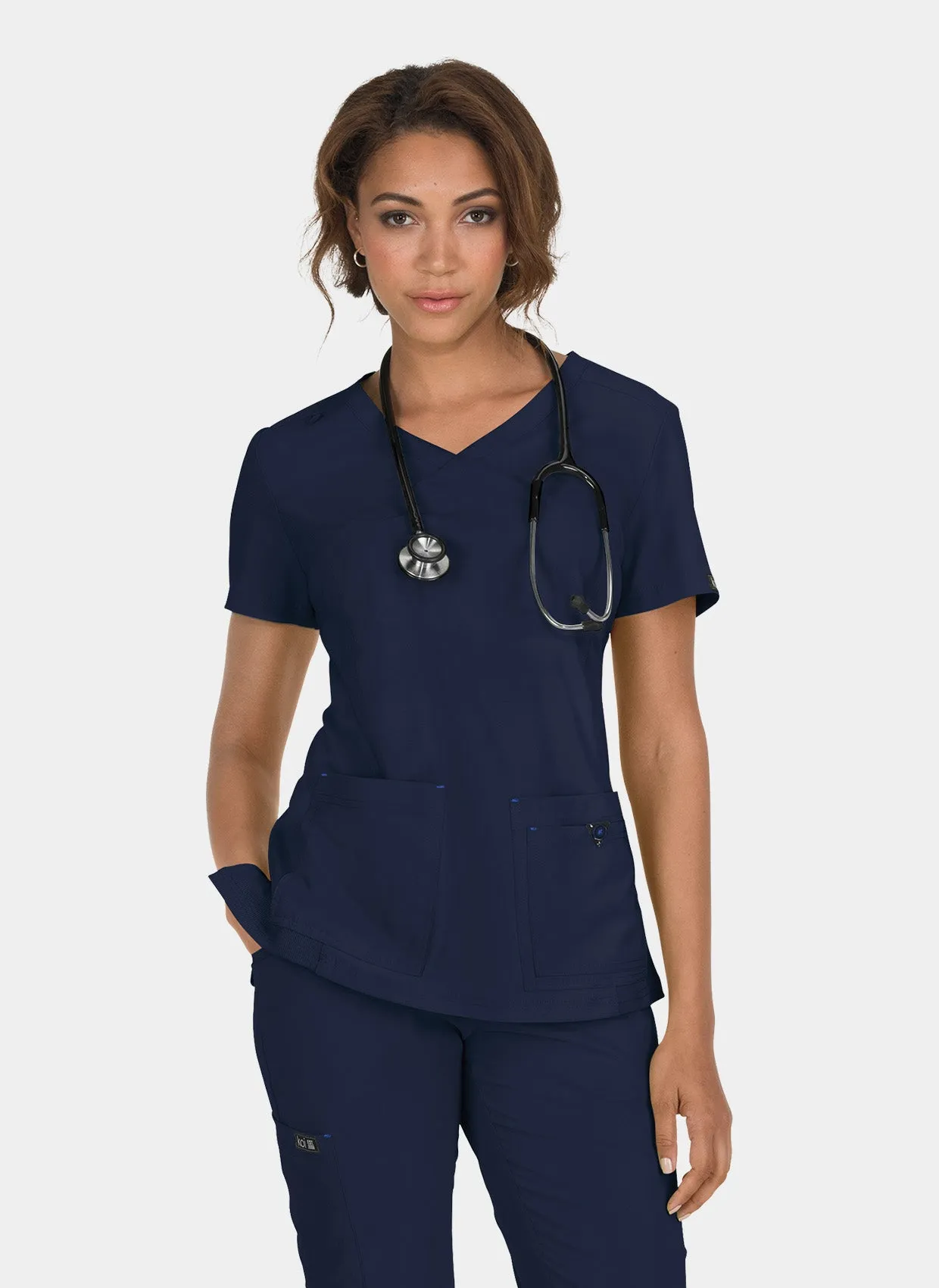 Koi Basics Katie Scrub Top -  Navy