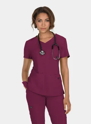 Koi Basics Katie Scrub Top -  Wine