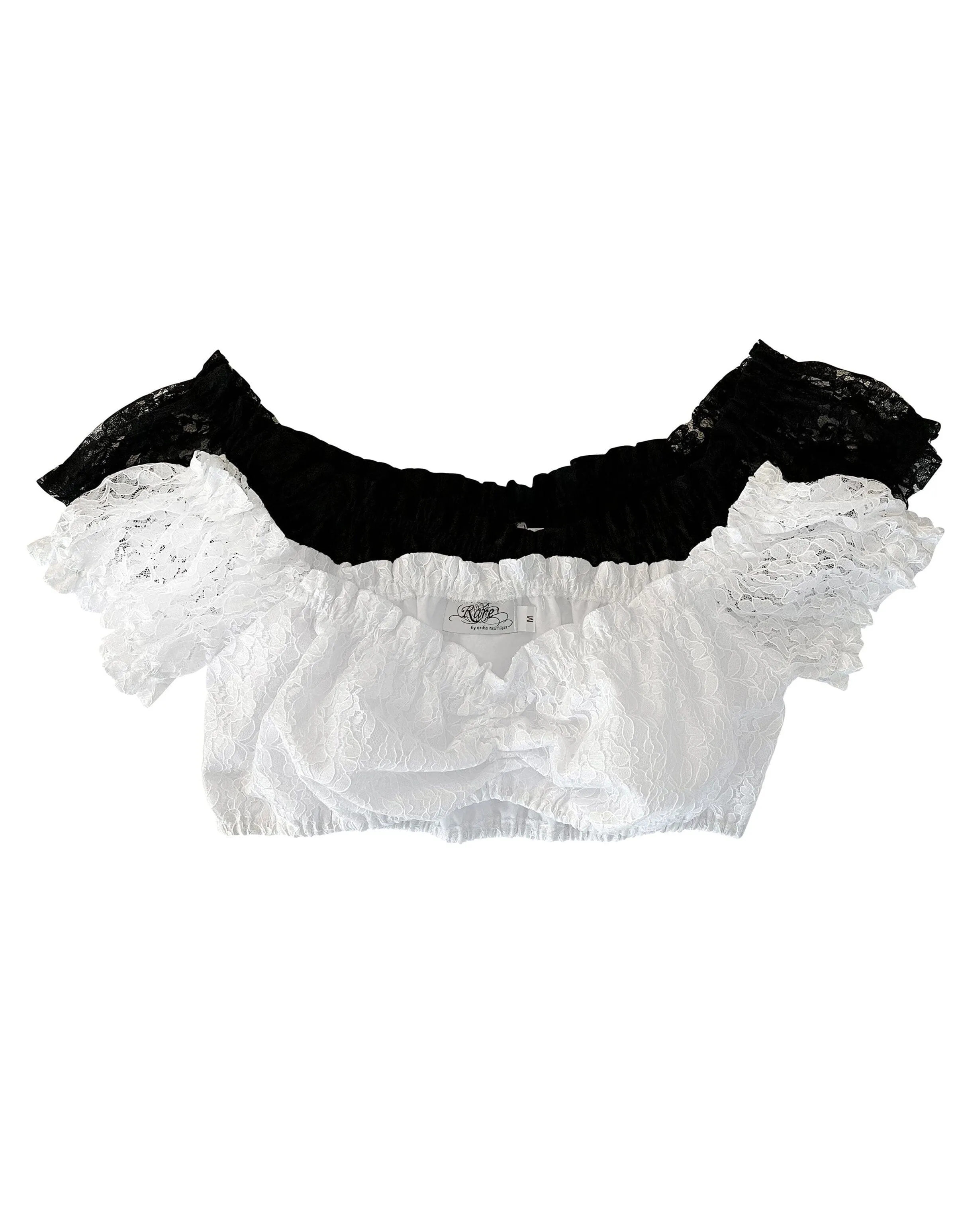 Lace Off-the-Shoulder Blouse w/ Gathers