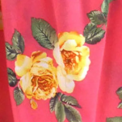 Lila Chiffon Floral Print Off the Shoulder Blouse in Coral and Yellow