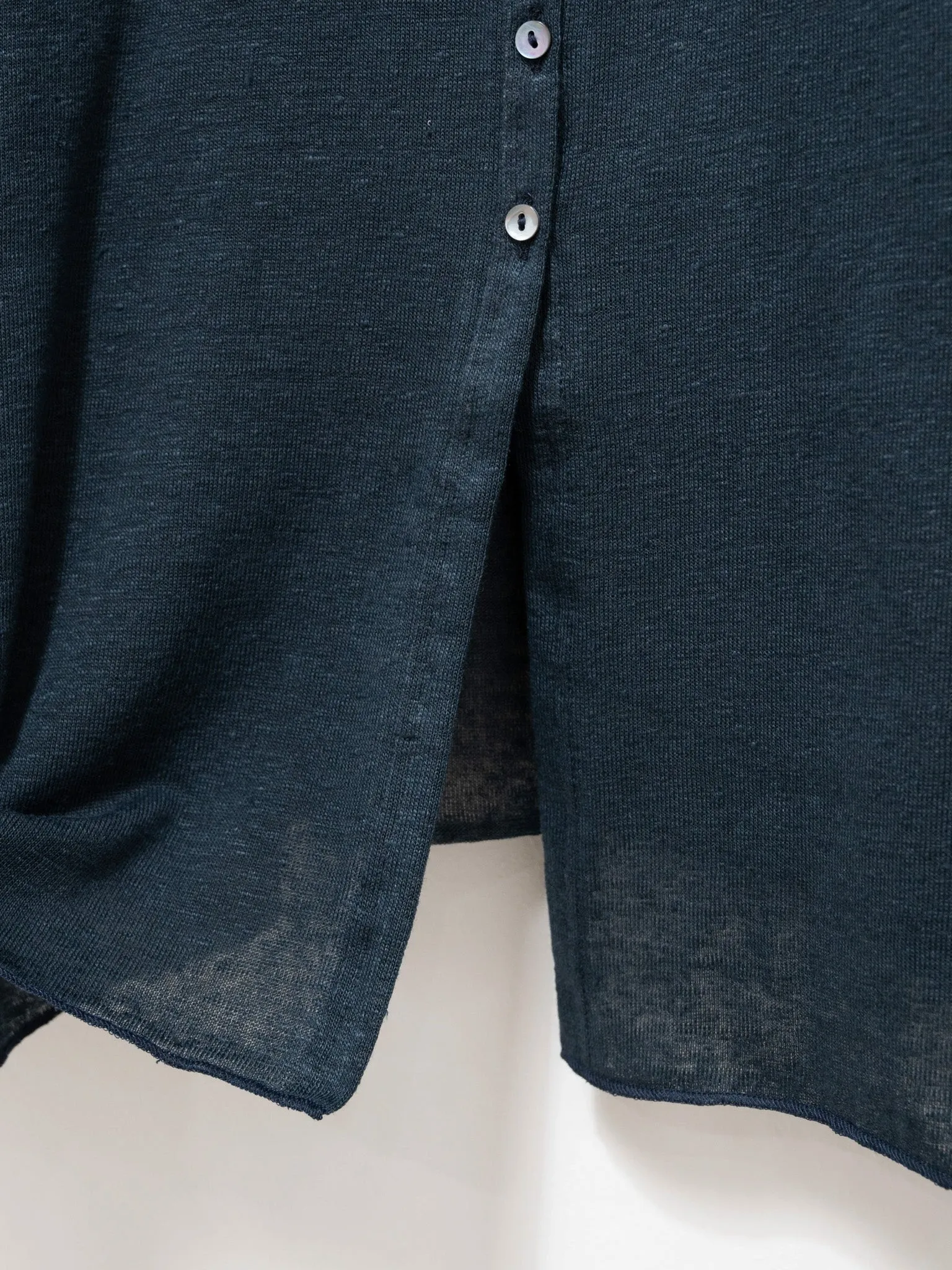 Linen Cardigan - Navy