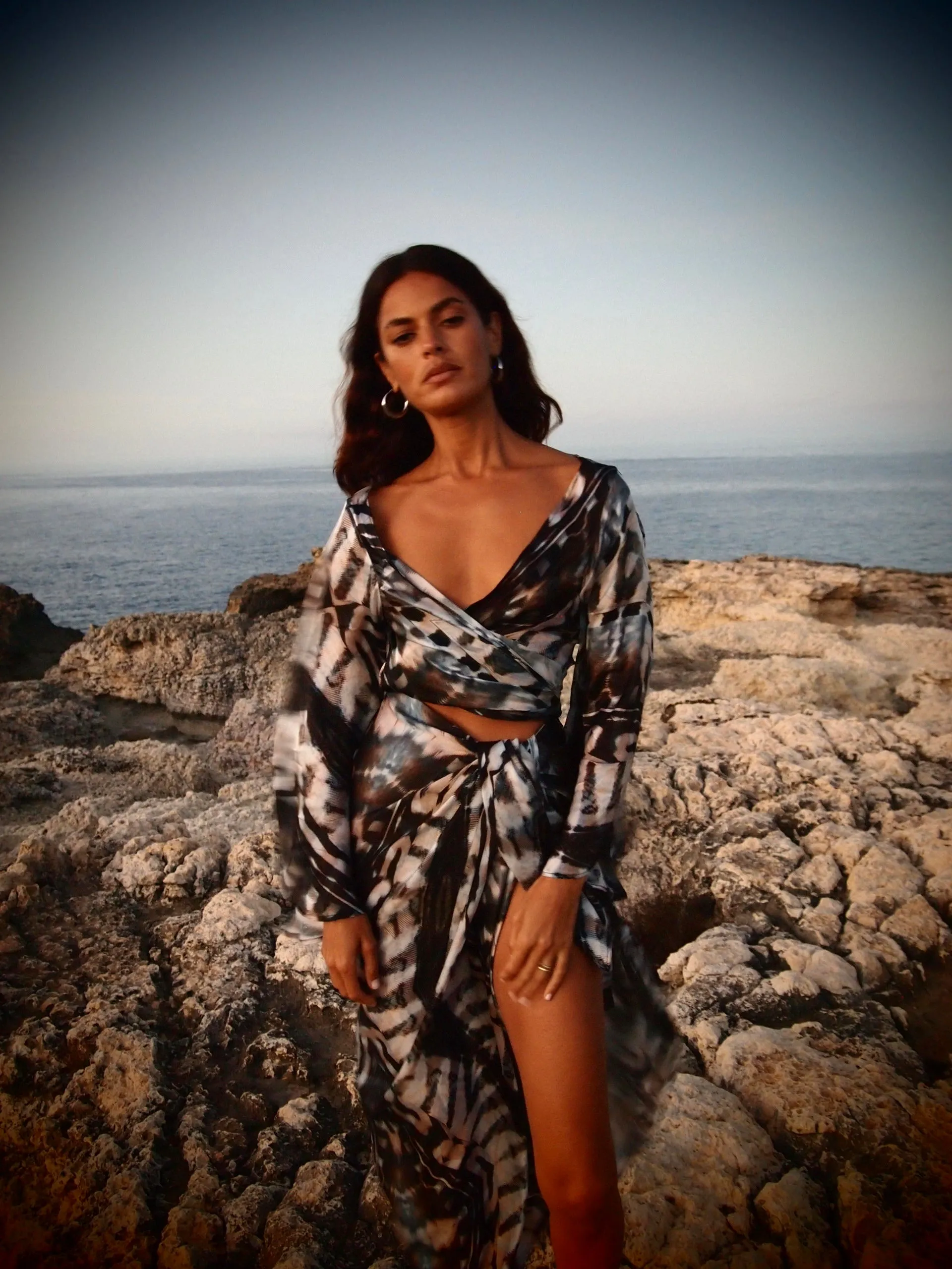 Lola Wrap Shirt - Phoenix Print