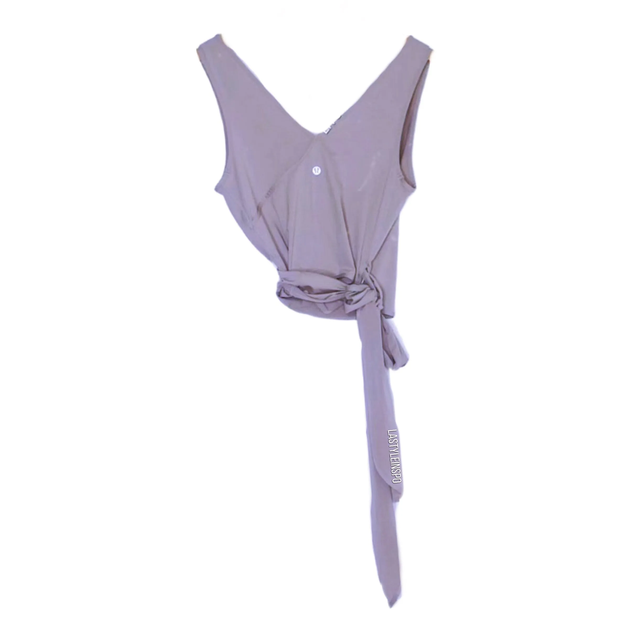 Lululemon Sporty Top Nude Cross Lavender Pastel Wrap Bow S/M