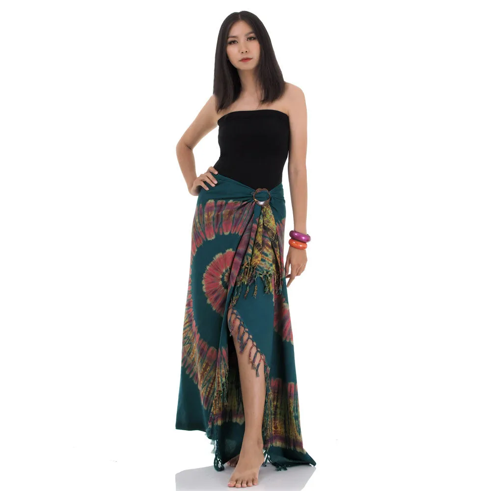 Ocean Blue Tie Dye Thai Sarong Pareo Phangan