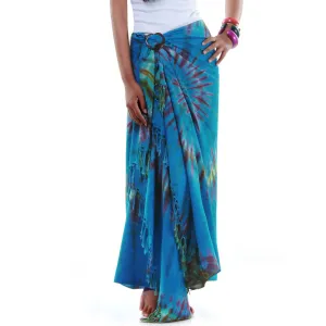 Ocean Blue Tie Dye Thai Sarong Pareo Phangan