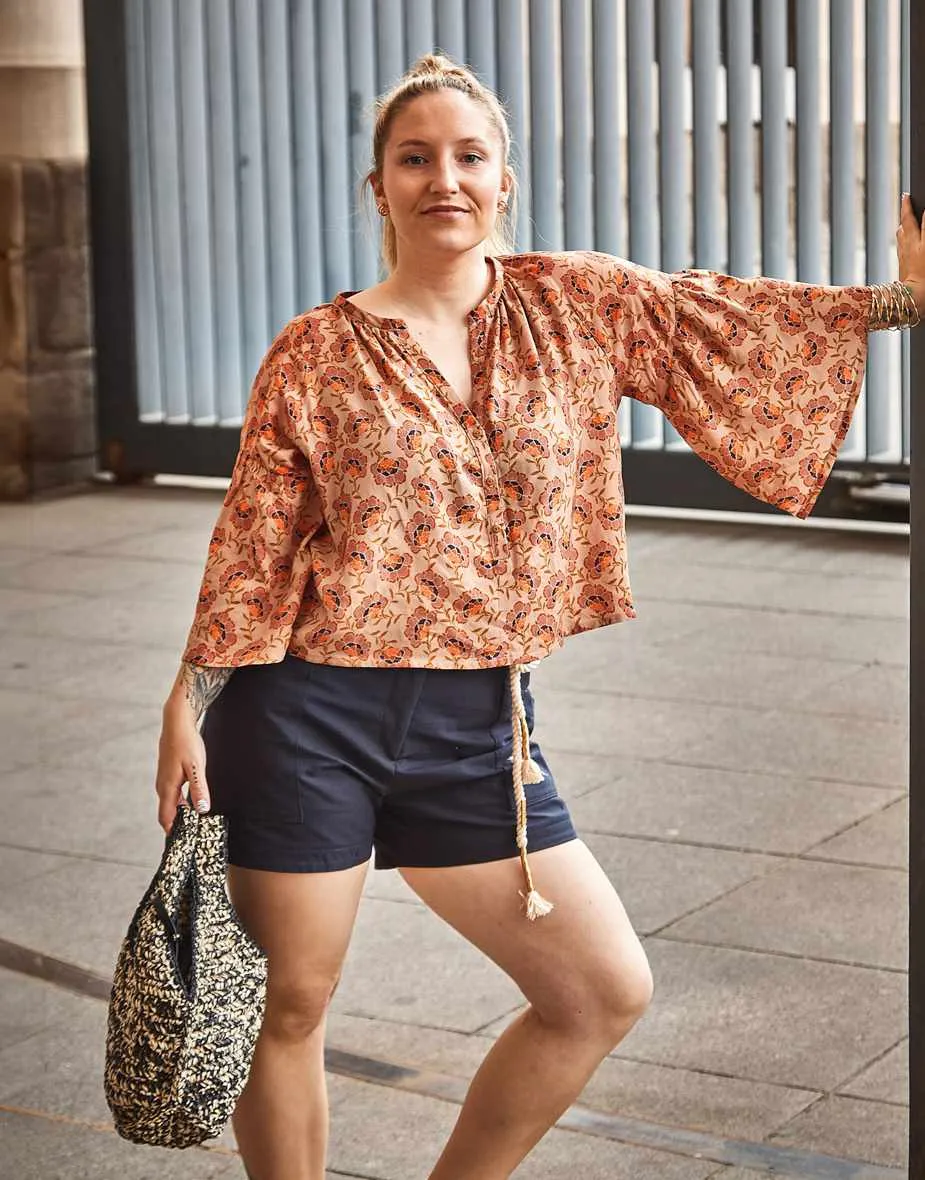 Okinawa Blouse & Dress Women's Sewing Pattern, Ikatee