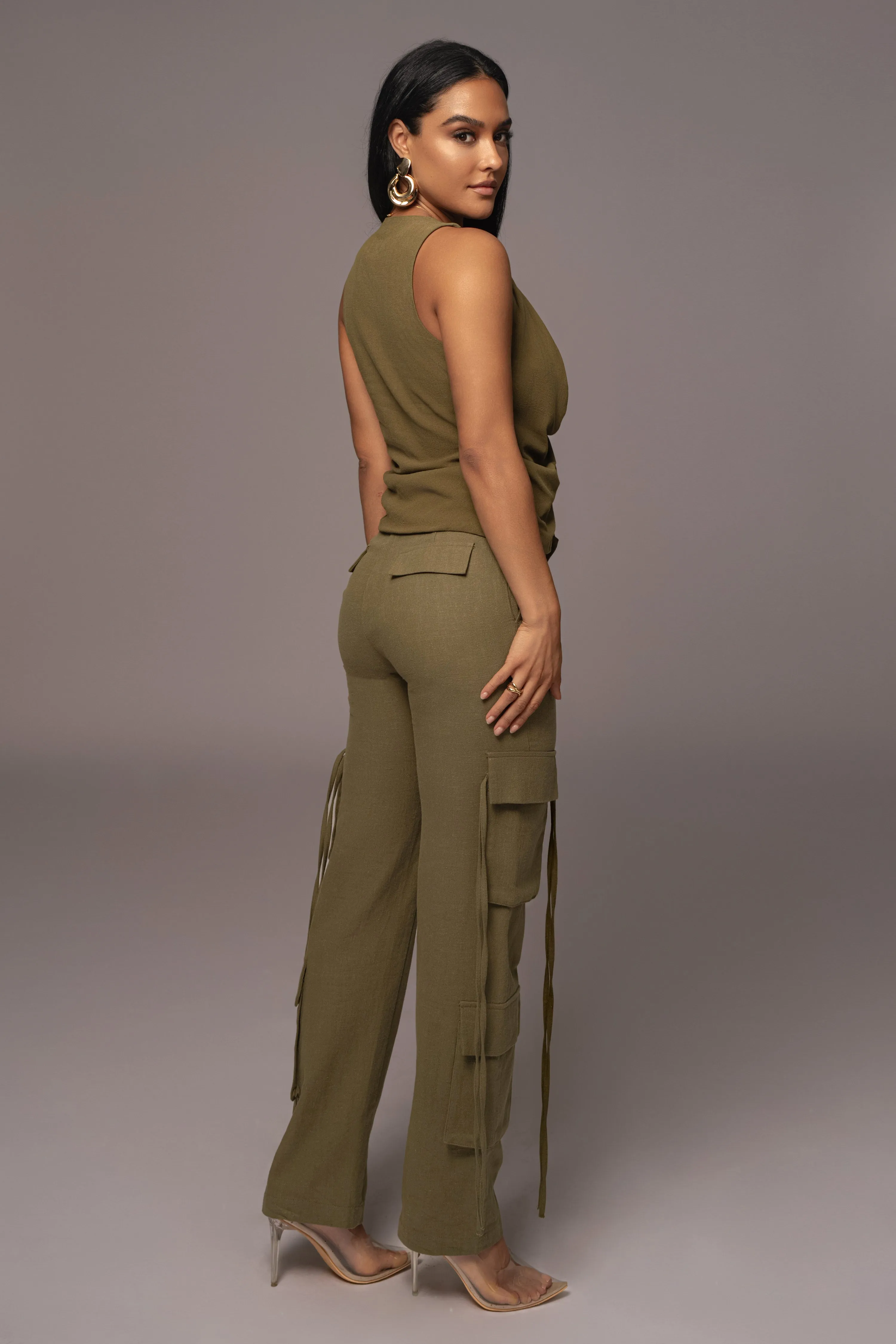 Olive Elicia Linen Top