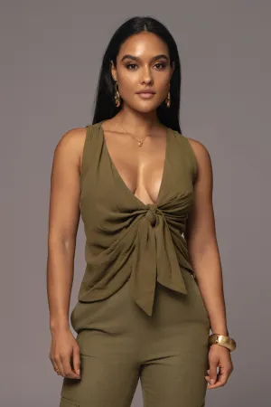 Olive Elicia Linen Top