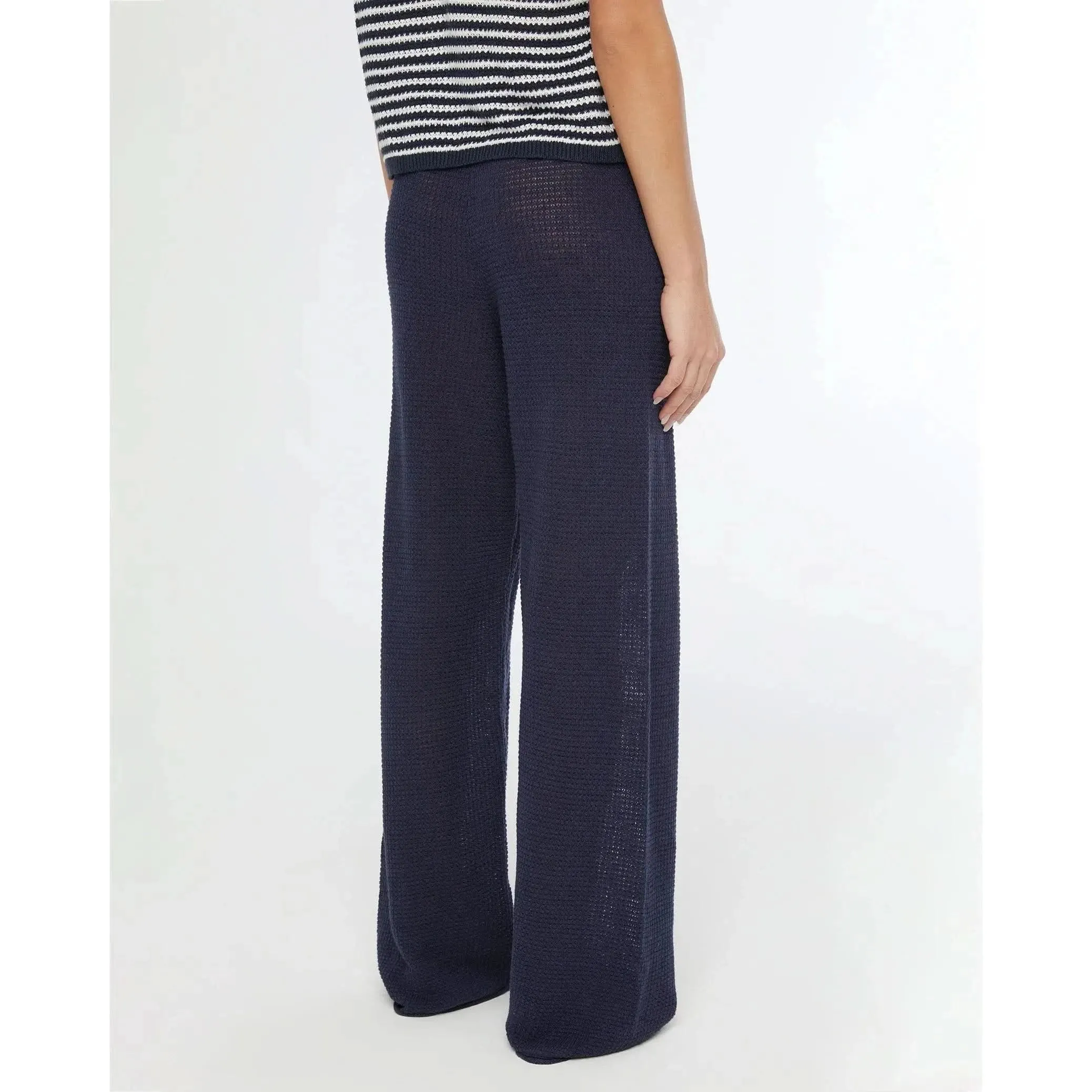 Onia Linen Knit Drawstring Pant Deep Navy