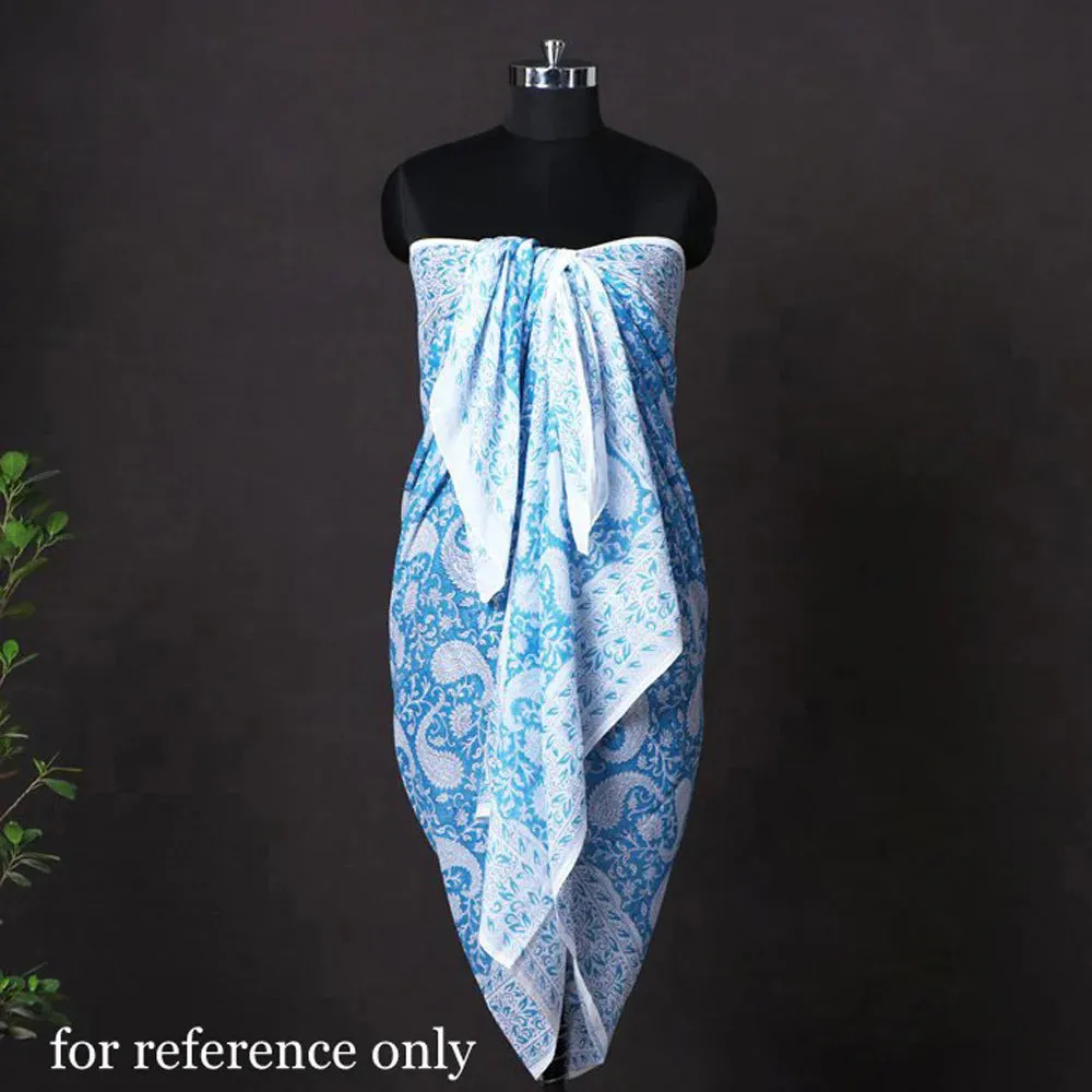 Orange - Shibori Tie-Dye Mul Cotton Dupatta/Wrap Sarong Pareo/Beach Wear