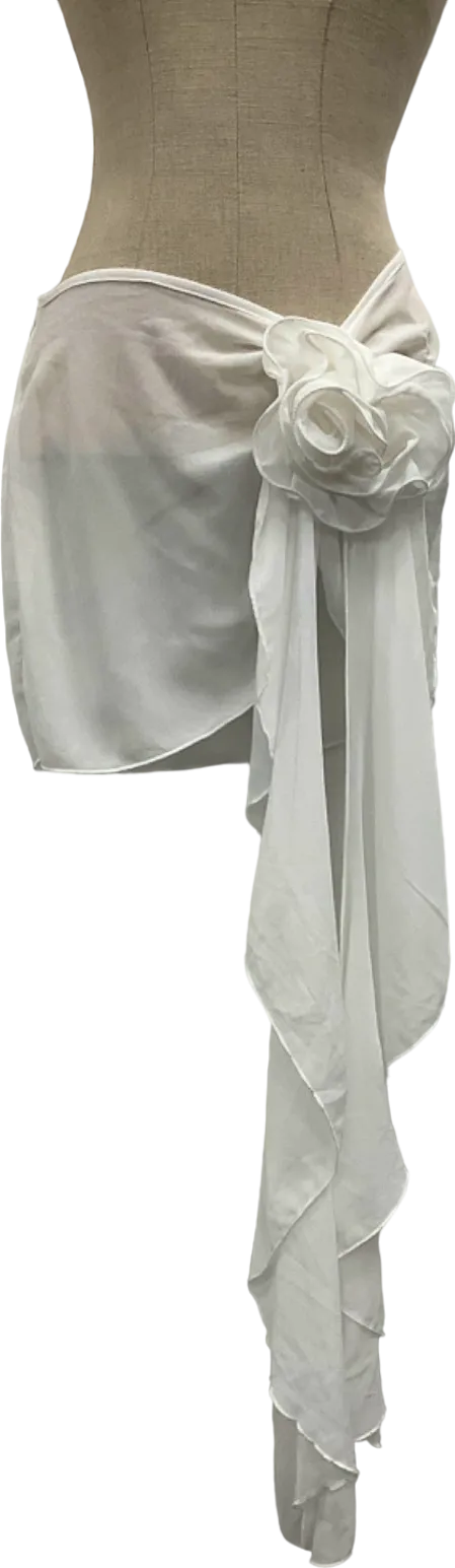PrettyLittleThing White Sarong UK 6