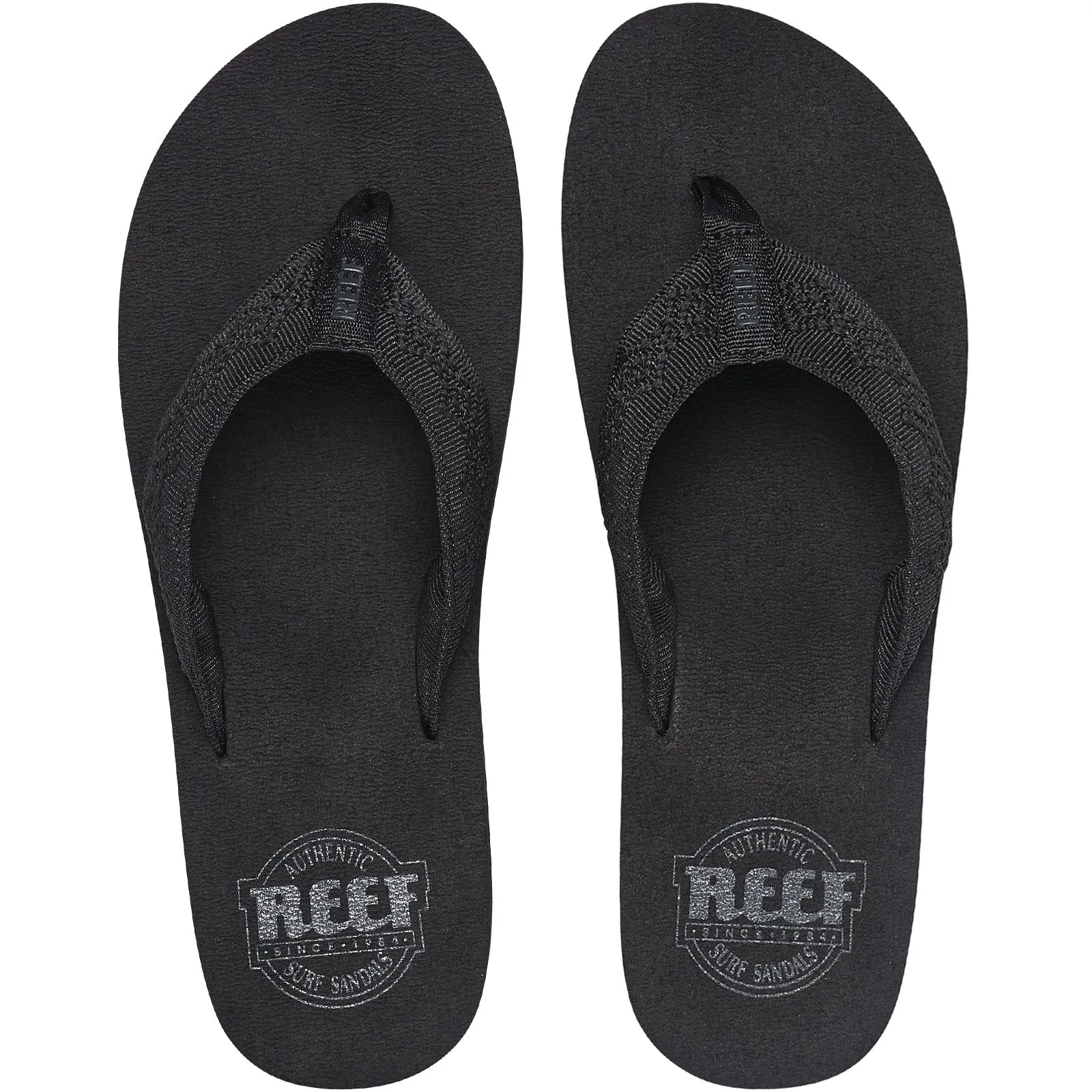 Reef Womens Sandy Hi Summer Chunky Sole Flip Flops - Black