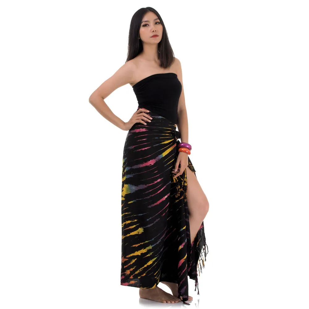 Rose Tie Dye Sarong Pareo Wrap Skirt Phangan