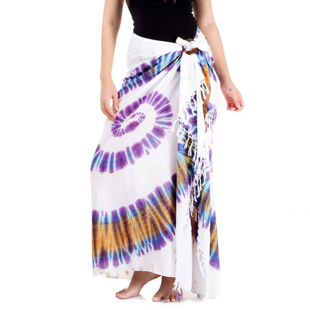 Rose Tie Dye Sarong Pareo Wrap Skirt Phangan