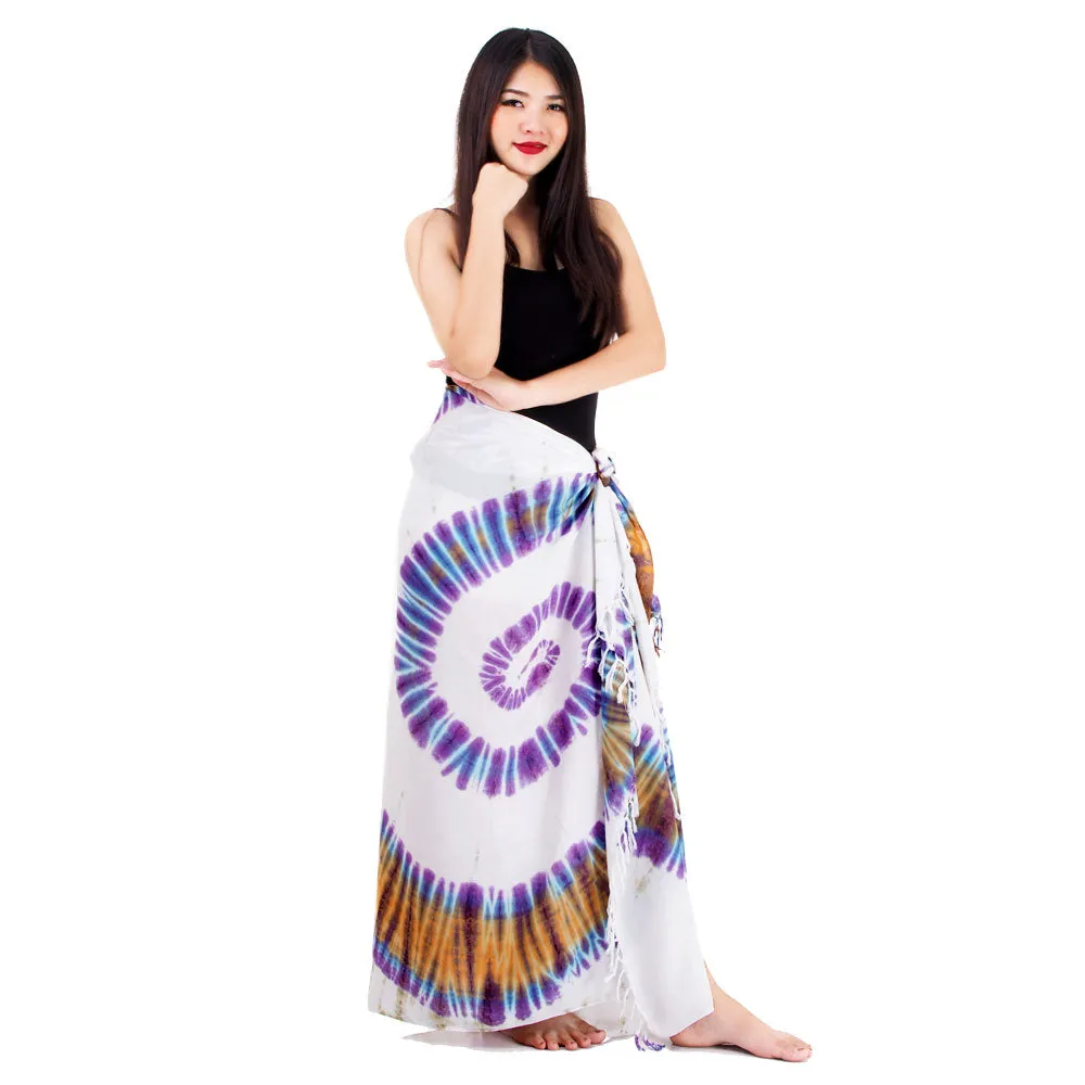 Rose Tie Dye Sarong Pareo Wrap Skirt Phangan