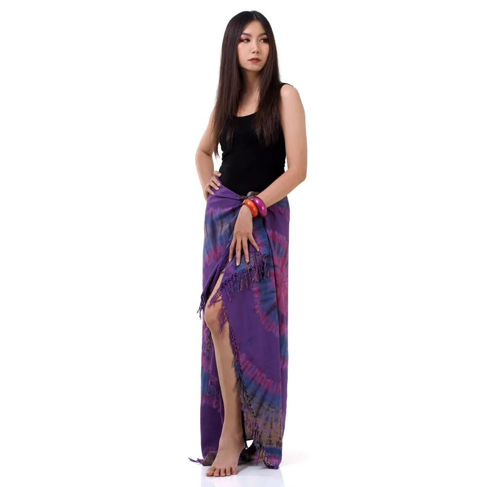 Rose Tie Dye Sarong Pareo Wrap Skirt Phangan