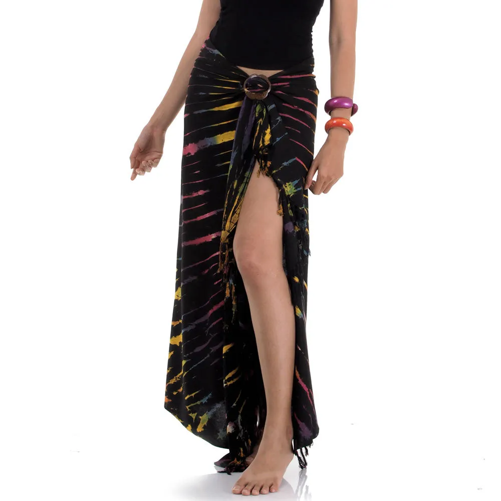 Rose Tie Dye Sarong Pareo Wrap Skirt Phangan
